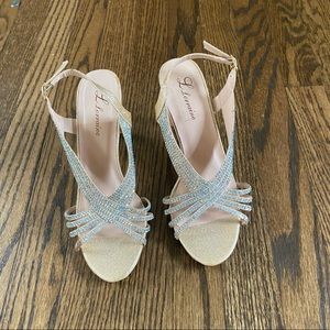 L Lorraine Nori Strappy Rhinestone Shoes